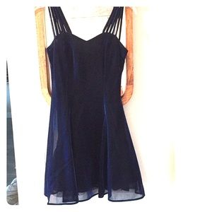 Blue Iridescent Sparkle Homecoming Dress